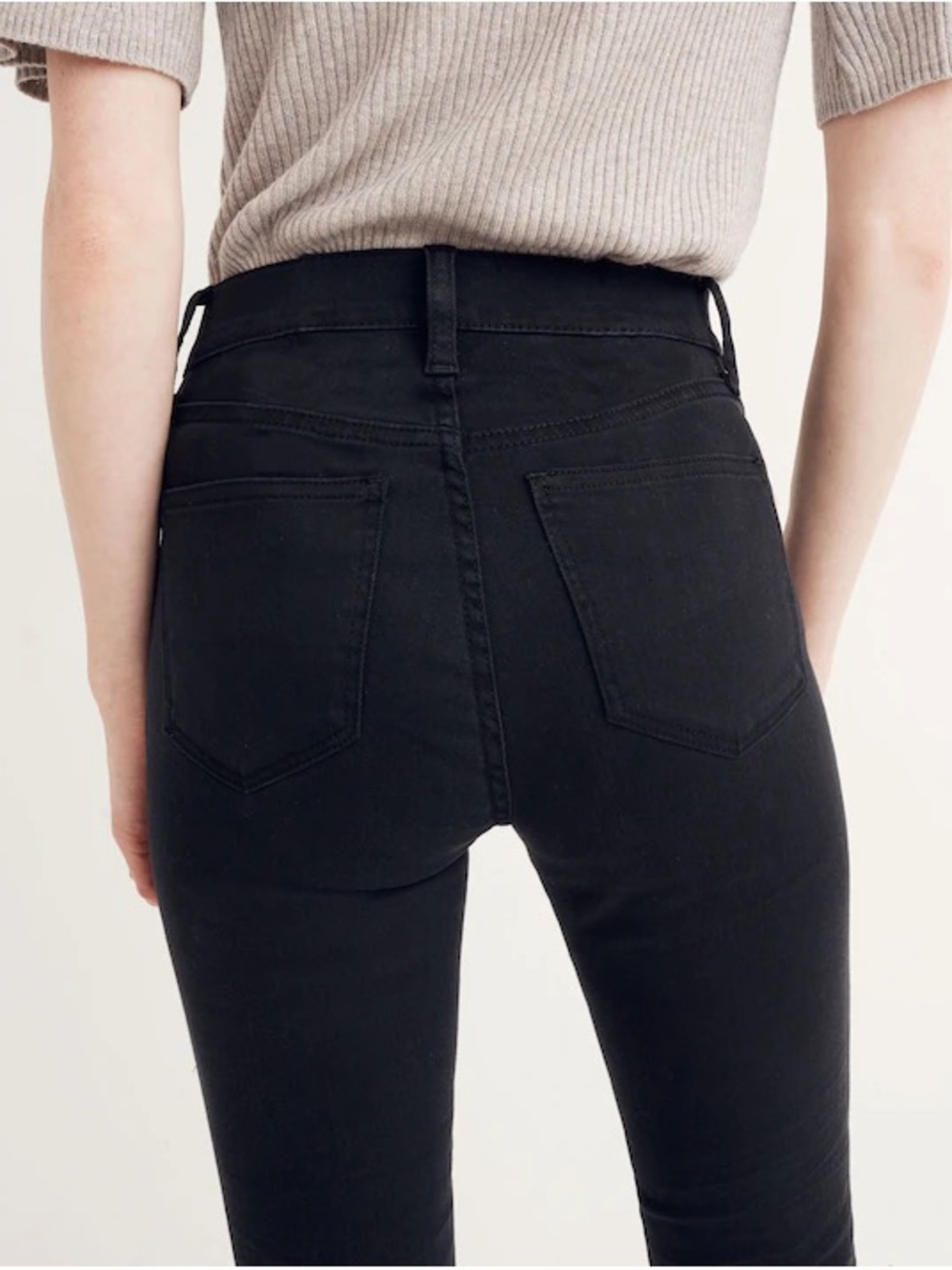 Madewell| Black Button Front Mid-Rise Denim Skinny Jeans Sz 27